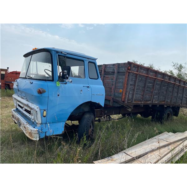 Blue GM Cab Over Truck & Box. Sold for Parts