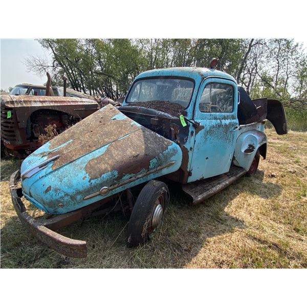 Blue Mercury Truck c/w powertrain, cab & glass is good, Sold for Parts