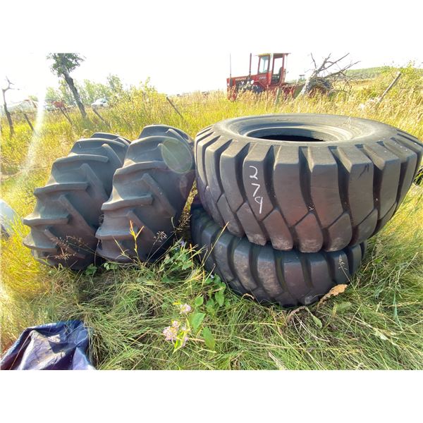 Various truck, tractor tires