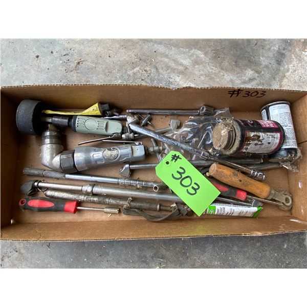 Two Air Tools, Tire Gauges etc.