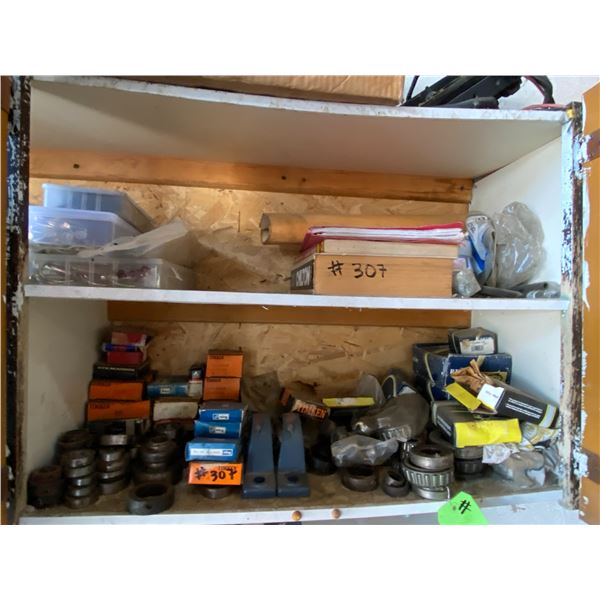Qty of Bearings, Filters, Wiring & Misc. in Top Shelf