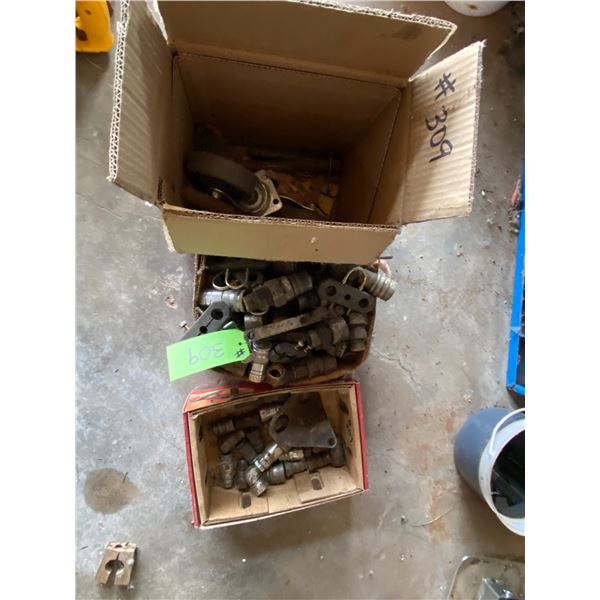 Three Containers of Hyd Fittings