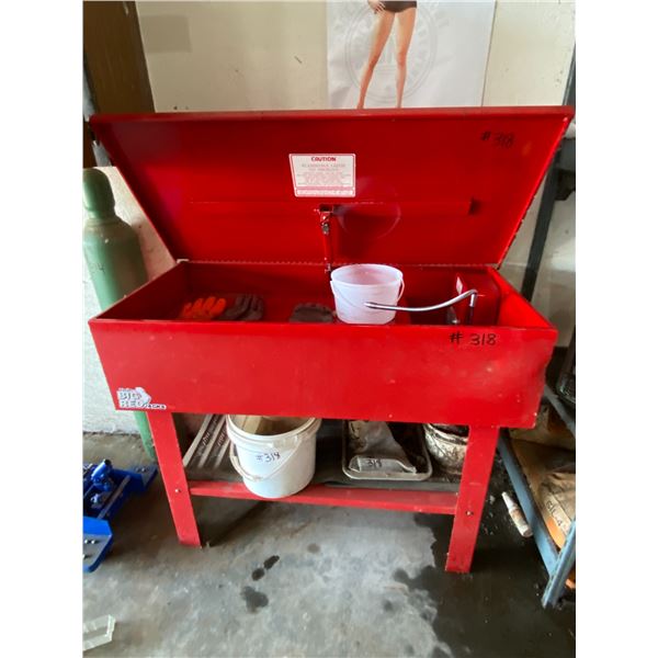 Red Parts Washer