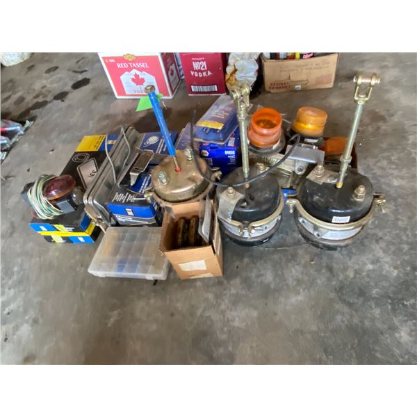 Various Lights, Air Pots, Mirrors & Truck Parts