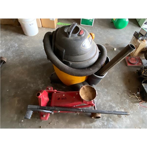Shop Vac & Red Floor Jack