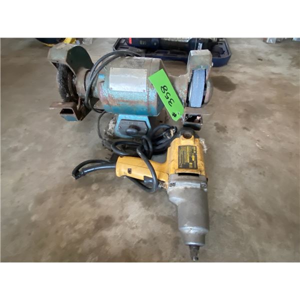 Bench Grinder & 1/2 in. Electric Impact. Working Order