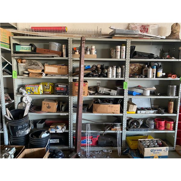 Metal Shelving Unit. Not to be removed until contents are gone.