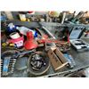 Image 12 : Large Qty of Tools & Misc. on Top of the Counter & on the Peg Board - Buyer should bring Boxes to Re