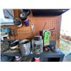 Image 13 : Large Qty of Tools & Misc. on Top of the Counter & on the Peg Board - Buyer should bring Boxes to Re