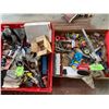 Image 1 : Two Red Crates of Misc Tools & Parts