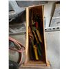 Image 6 : Wood Cabinet c/w quantity of Tools & Misc.