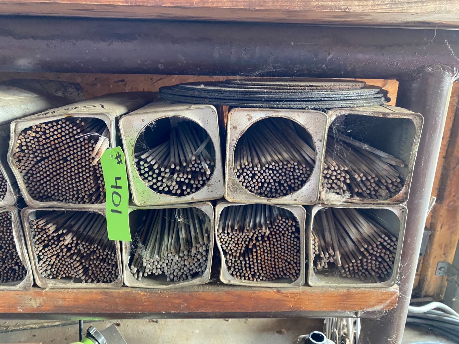 Lot of Welding Rods, Blades, First Aid Kits under The Work Bench