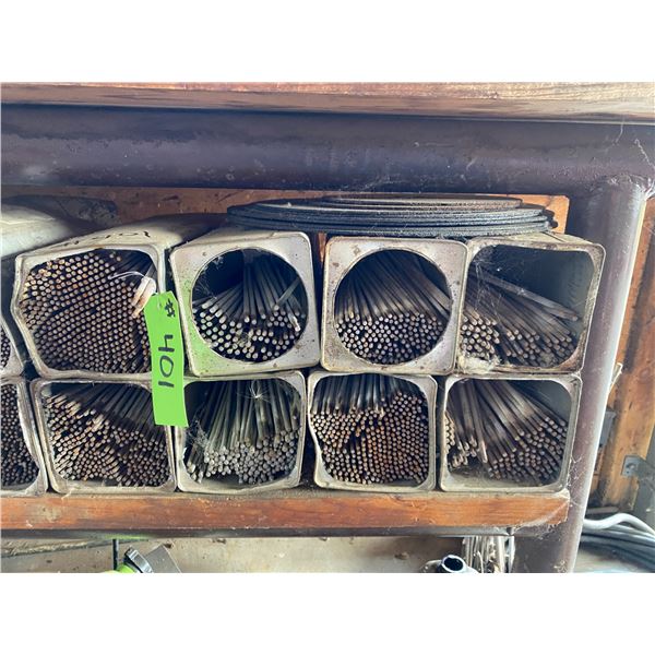 Lot of Welding Rods, Blades, First Aid Kits under The Work Bench