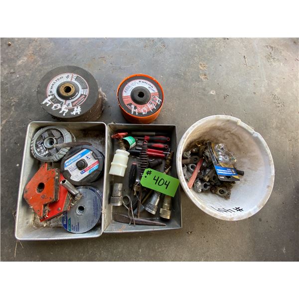 Qty of Grinding Disks, Magnets, Battery Cables & Misc. Tools