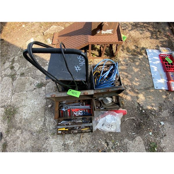 Qty of Hand Tools, Sockets, Heavy Duty Charger & Misc in the Pile