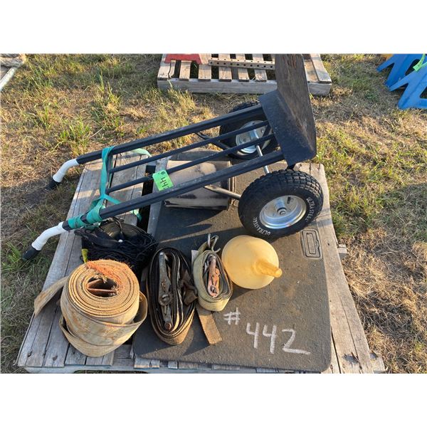 Tie-Down Straps & Two Wheel Cart