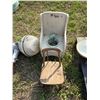 Image 4 : Set of hames, wringer, planer, pulley, bells, old towel dispenser, bowls and cow bell, yard light, p