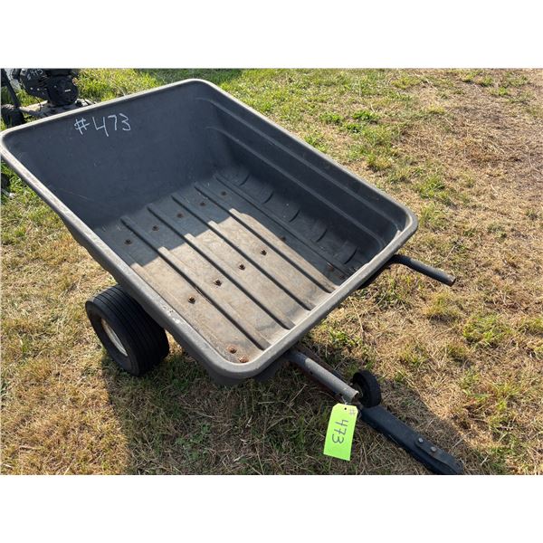 Black Two Wheel Plastic Cart