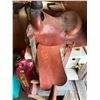 Image 1 : Medium Brown Stock Saddle with Taped up Horn