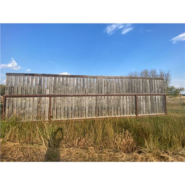 30 ft free standing wind break south of the pole shed