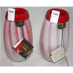 Favrile Hand Blown Art Glass Vases