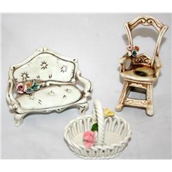 3 Capodimonte Collectible Pcs.