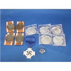 Lot of German Medals, Pins, And Ring