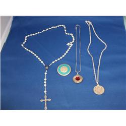 Lot of Sterling Silver Pendants & Necklaces