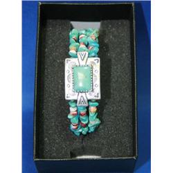 Navajo Sterling & Turguoise Nugget Bracelet