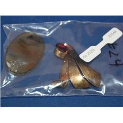 Pair Of Silver Brooches