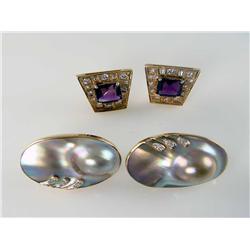 14k Gold Pearl Earrings X's the Money