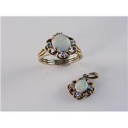 14k Yellow Gold Opal Ring X's the Money