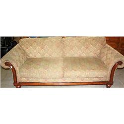 Green Flower Print Sofa