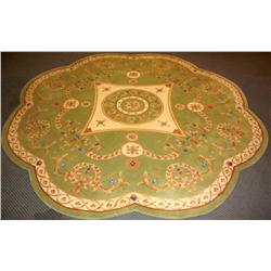 8' Diameter Designed Rug
