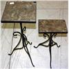 Image 1 : 2 Stone Top & Wrought Iron Tables