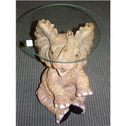 Glass Top Elephant Table