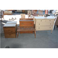 Lot of 4 Cabinets & 1 Table