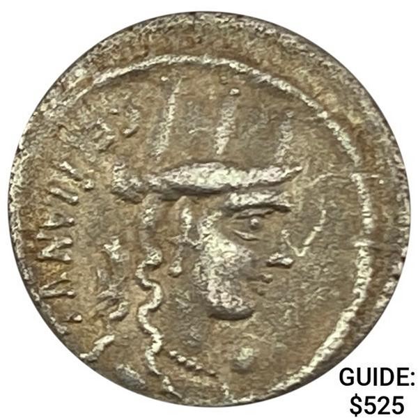 67 BC Roman Republic Silver Denarius NEARLY UNCIRCULATED