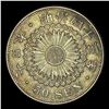 Image 2 : 1906-1912 Japan Silver 50 Sen CLOSELY UNCIRCULATED