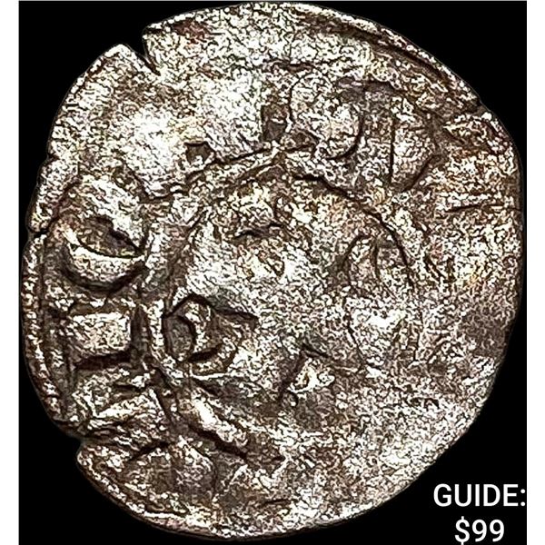 1248-1279 Portugal Alfonso III Silver Denero NEARLY UNCIRCULATED