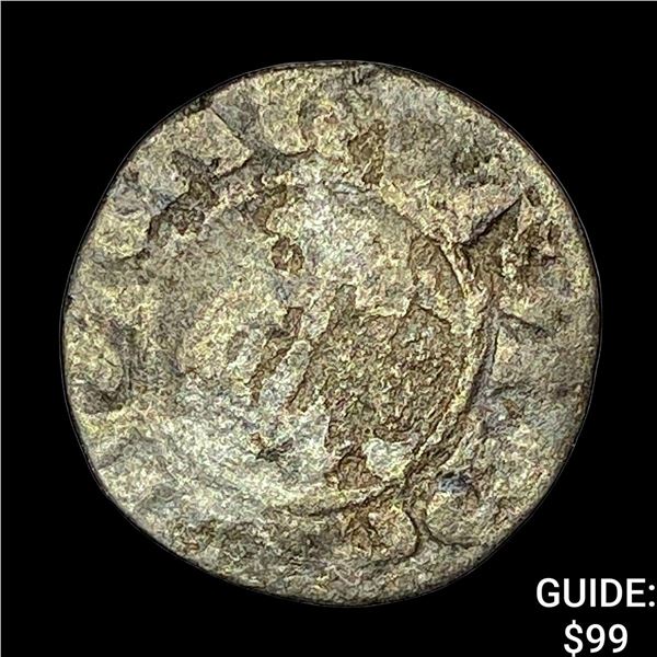 1100s France Crusades Anjou Silver Denier NEARLY UNCIRCULATED