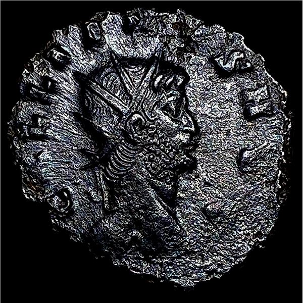 Roman Gallienus, 253-268 AD BI DBL Denarius CHOICE AU