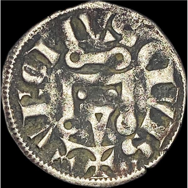 1297-1301 Frankish Greece Crusades Silver Denier NEARLY UNCIRCULATED