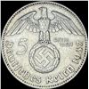 Image 2 : 1937-J Germany Silver 5 Reichsmark CLOSELY UNCIRCULATED