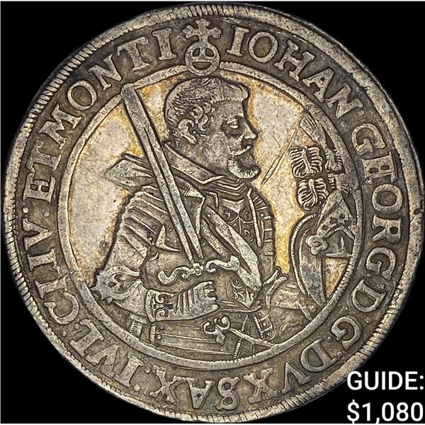 1624 Germany Johan Georg I Silver Thaler NEARLY UNCIRCULATED