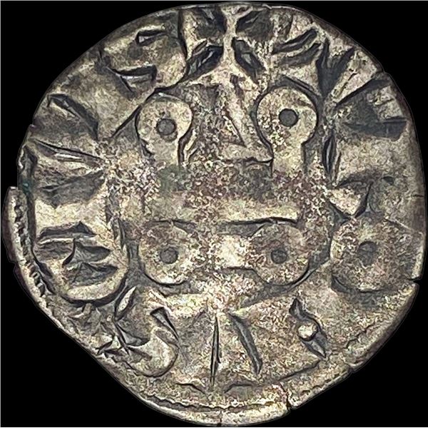 1297-1301 Frankish Greece Crusades Silver Denier NEARLY UNCIRCULATED