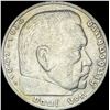 Image 1 : 1936-D Germany Silver 5 Reichsmark CLOSELY UNCIRCULATED