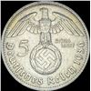 Image 2 : 1936-D Germany Silver 5 Reichsmark CLOSELY UNCIRCULATED