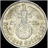 Image 2 : 1936-F Germany Silver 5 Reichsmark CLOSELY UNCIRCULATED