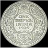 Image 2 : 1919 India George V Silver One Rupees UNCIRCULATED